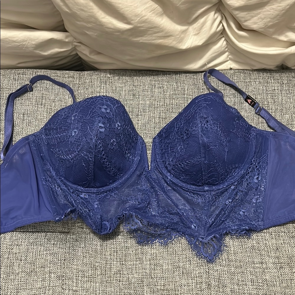 NWT!! Victoria secret periwinkle blue bra size 34DD corset top